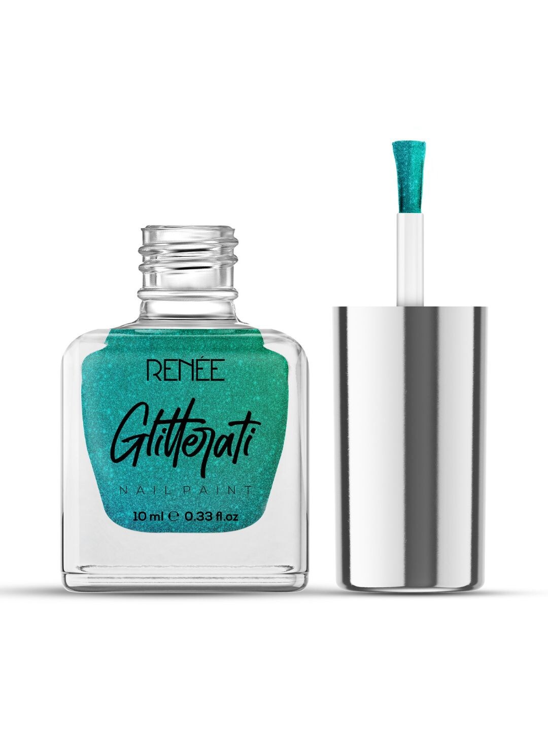 

Renee Long-Lasting & Smooth Finish Glitterati Nail Paint 10ml - Turquoise Hue, Green