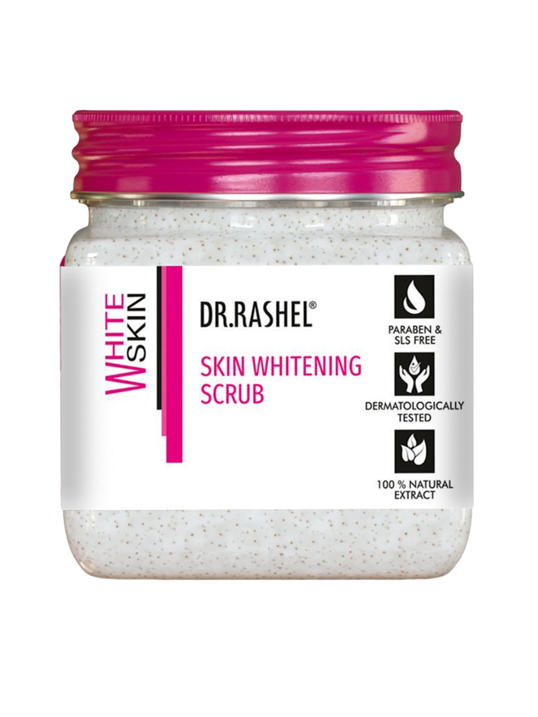 

DR.RASHEL Skin Whitening Face & Body Scrub for Deep Exfoliation with Niacinamide - 380 ml, White