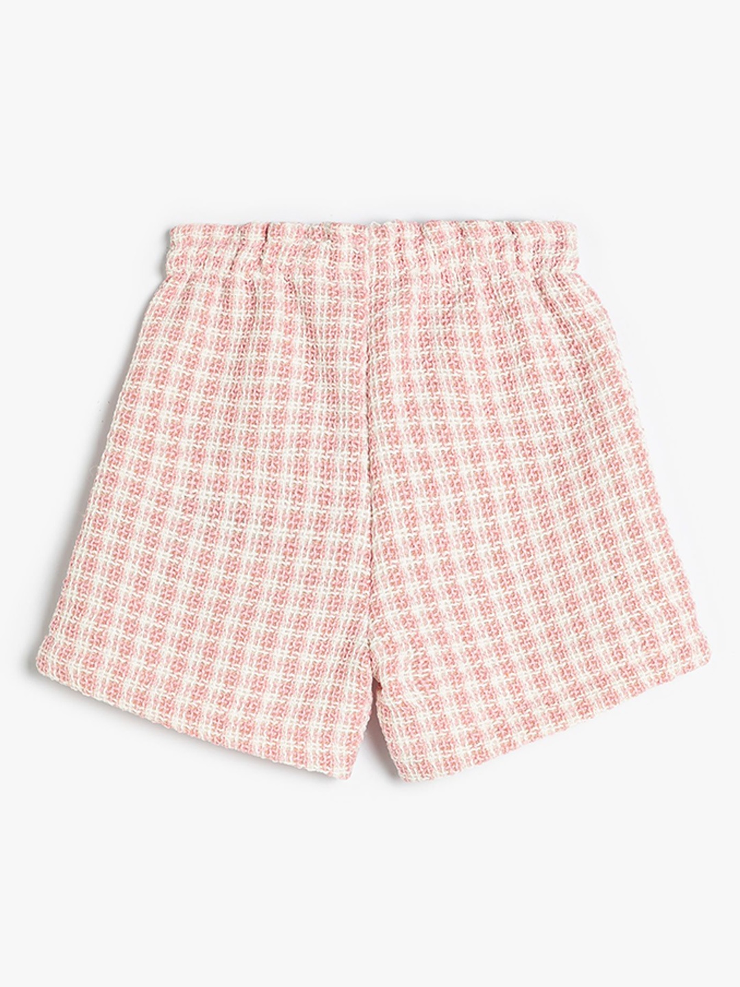 

Koton Girls Checked Technology Shorts, Pink