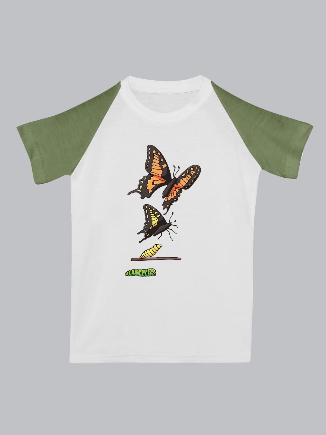 

BAESD Unisex Kids Graphic Printed Round Neck Cotton T-Shirt, White