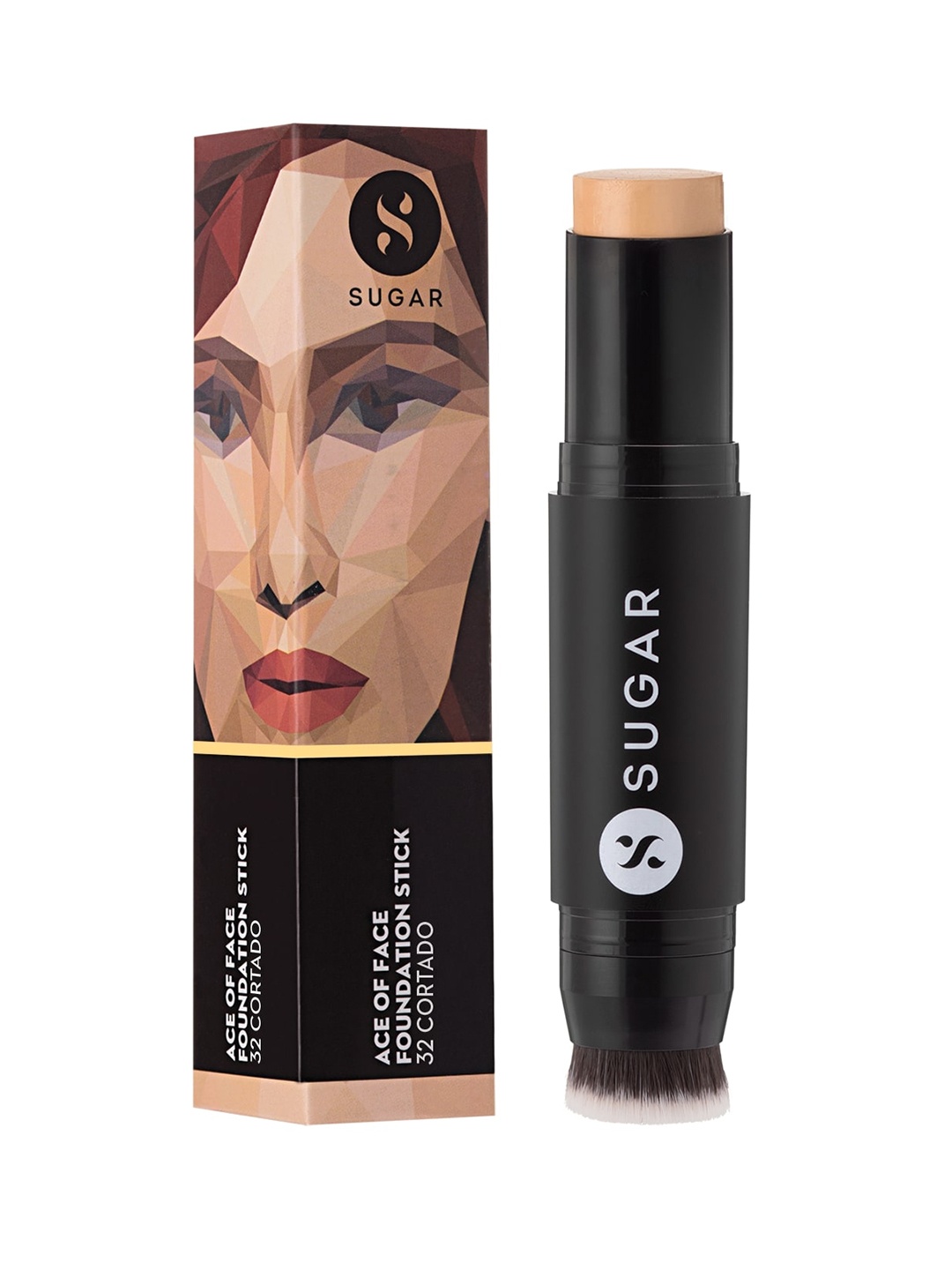 

SUGAR Ace Of Face Foundation Stick - 32 Cortado - Medium, Golden Undertone - 12g, Beige