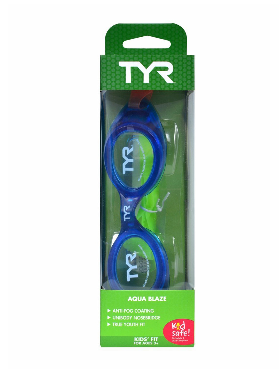 

TYR Aqua Blaze Kids Goggle, Blue