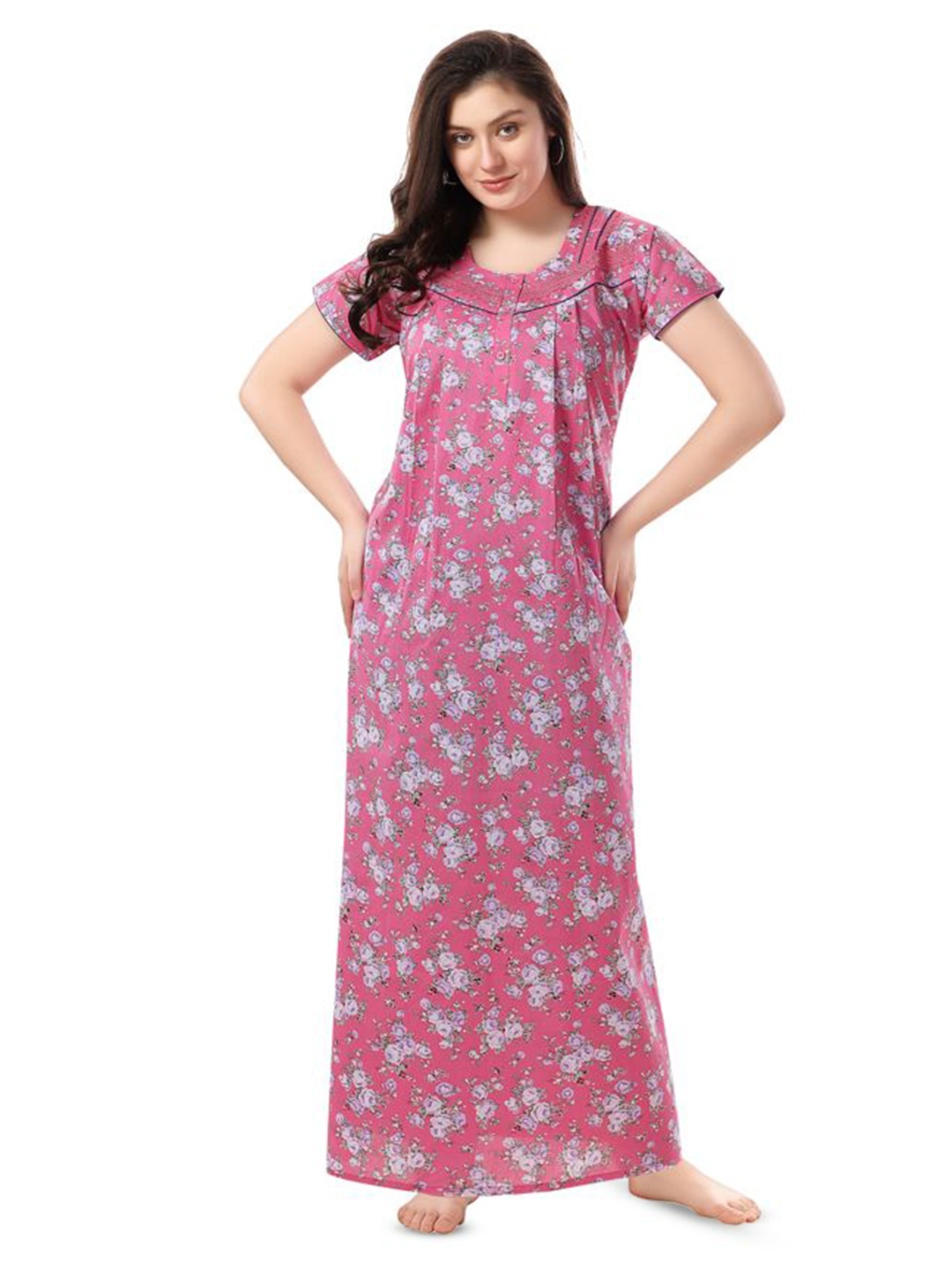 

Soulemo Printed Everyday Maxi Nightdress, Pink