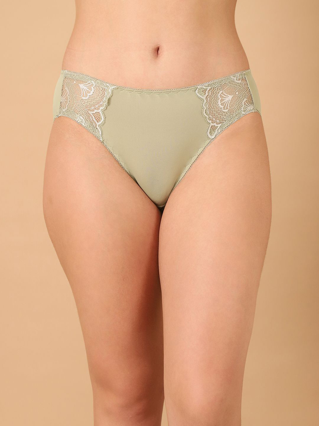 

PrettyCat Mid Rise Lace Bikini Briefs PC-PA-7039-L GRN-S, Sea green
