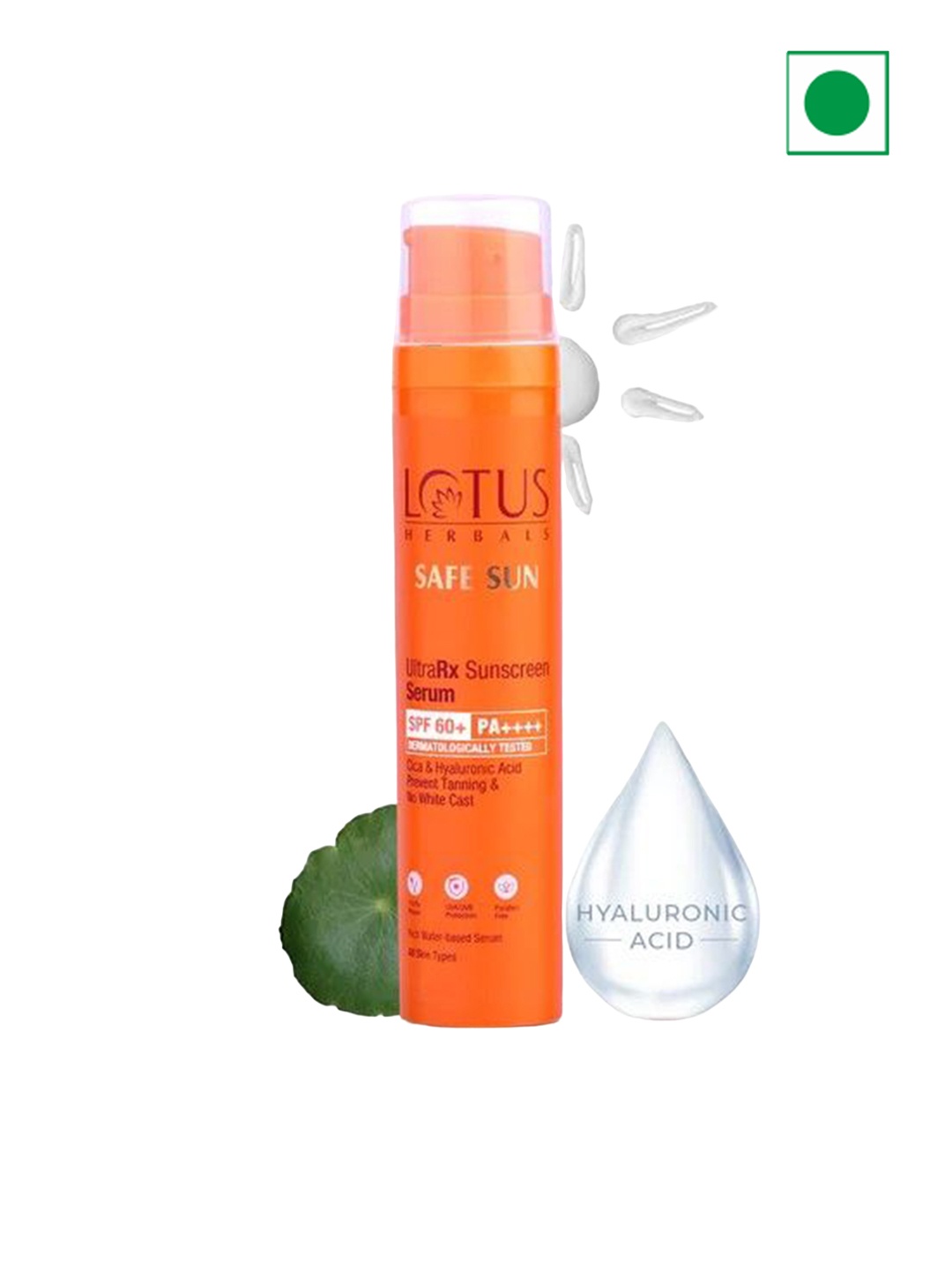 

Lotus Herbals Safe Sun Set Of 2 Ultrarx Sunscreen Serum SPF60 PA++++ - 75g Each, Orange