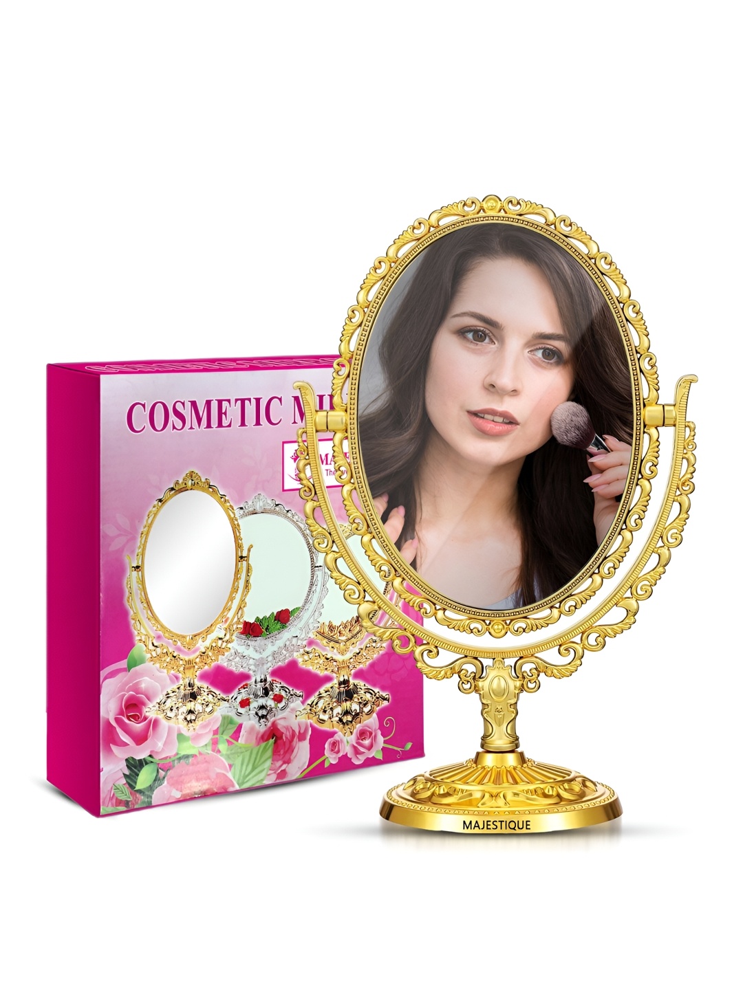 

MAJESTIQUE 360 Rotation Cosmetic Mirror, Gold