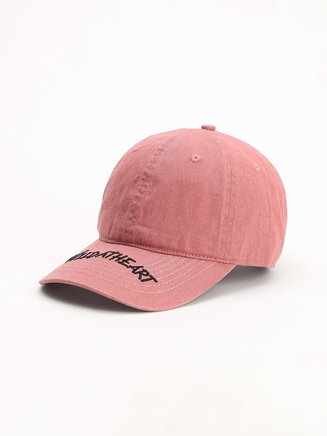 

THE BEAR HOUSE Men Embroidered Pure Cotton Baseball Cap, Red