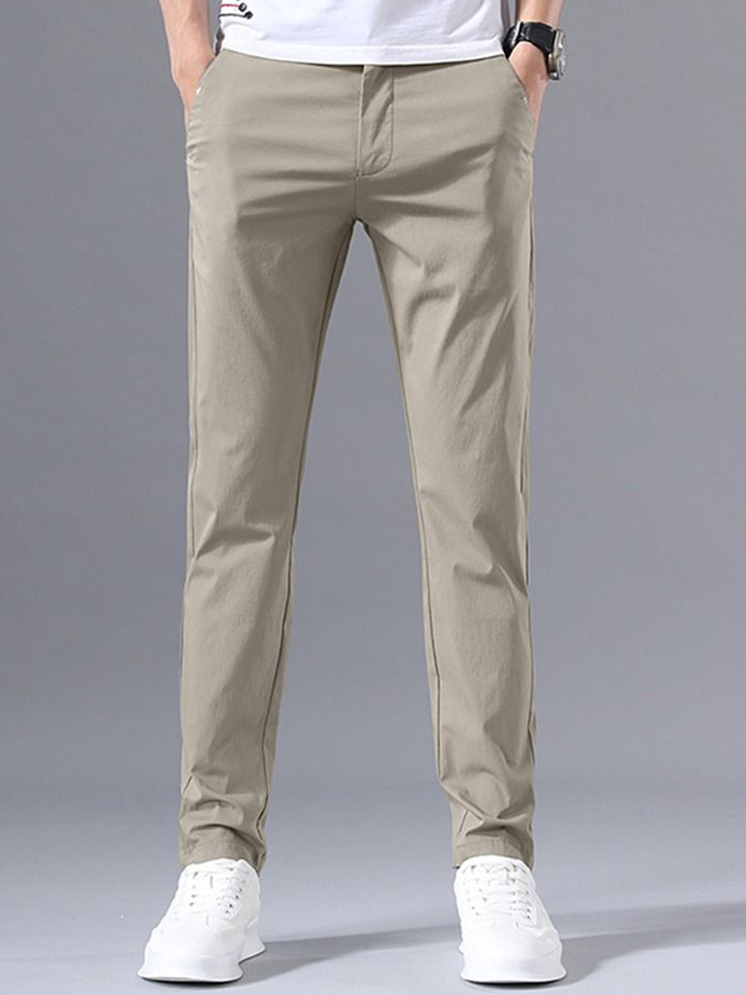

StyleCast Men Slim Fit Joggers Trousers, Khaki