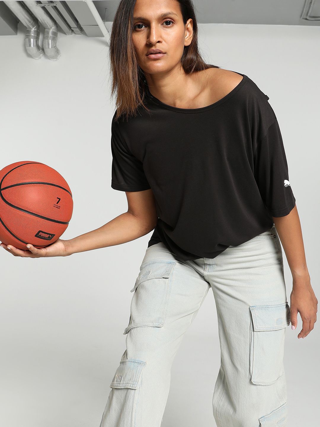 

Puma STEWIE TOKYO Relaxed Fit Basketball T-Shirts, Black