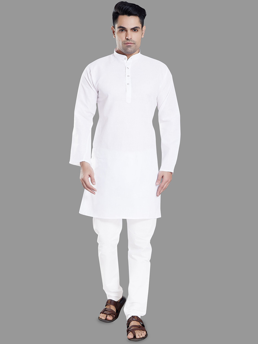 

DIVISIVE Men Regular Kurta with Pyjamas, White