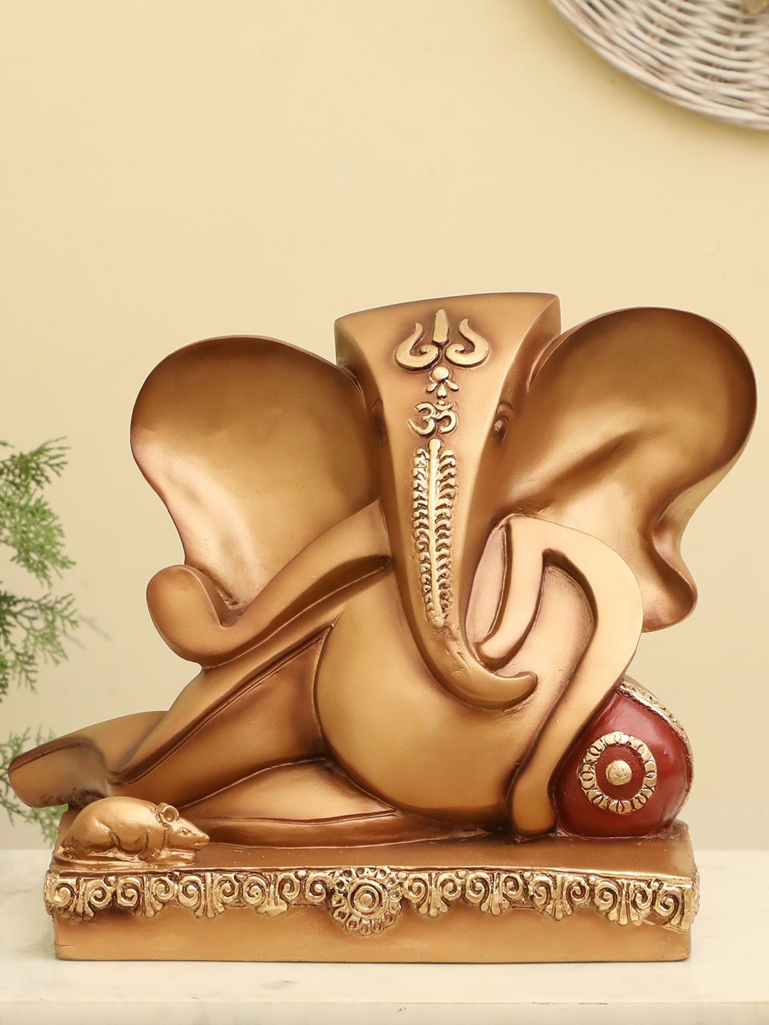 

vedas Gold Toned & Brown Religious Idol Showpiece