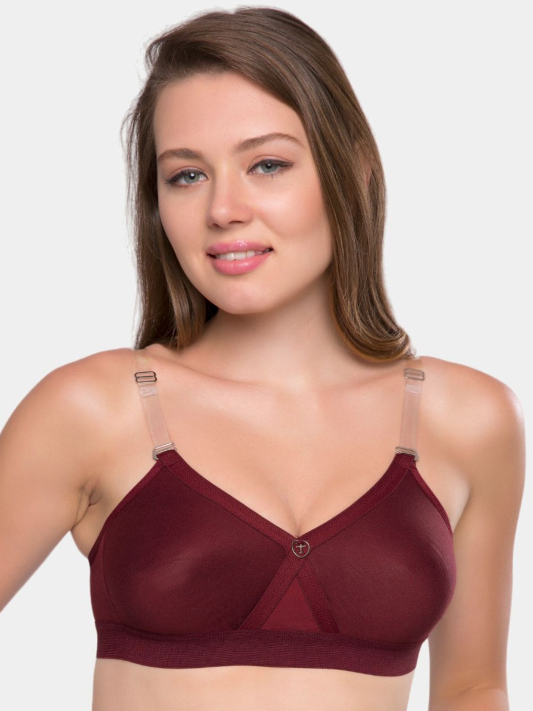 

Trylo ALPA Strapless Hosiery Cotton Non-Padded Non-Wired Seamless Molded T-Shirt Bra, Maroon