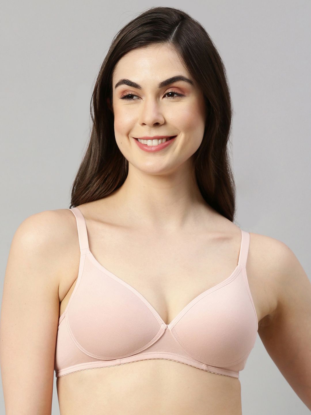 

Enamor Perfect Coverage Supima Cotton T-Shirt Bra A039, Pink