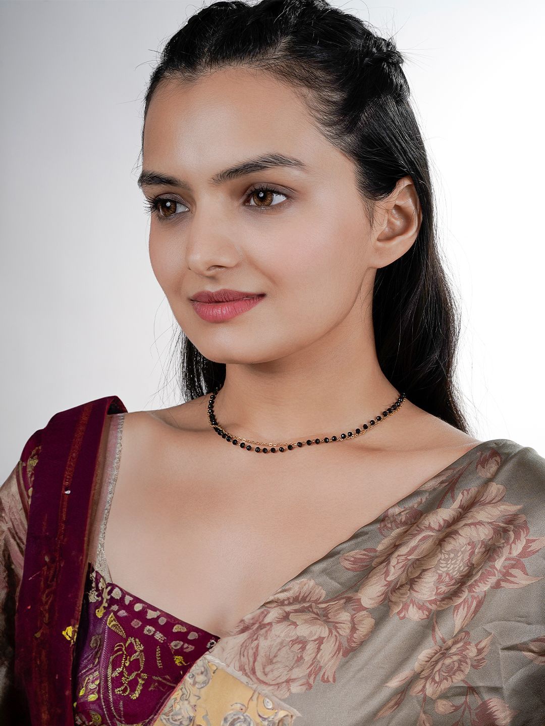 

SWASHAA 18KT Gold-Plated Stainless Steel Beaded Mangalsutra