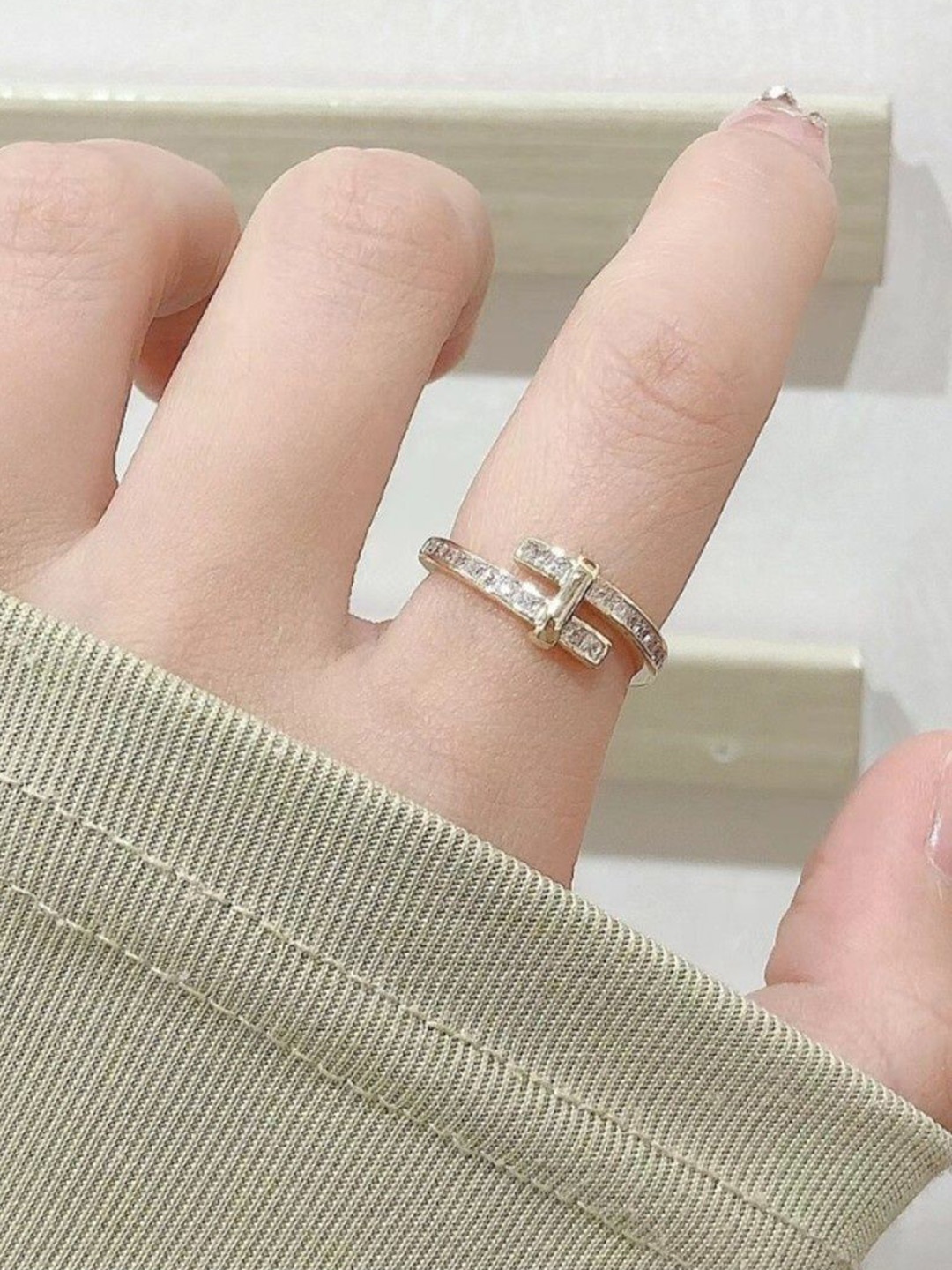 

SALTY Gold-Plated Stone Studded Finger Ring