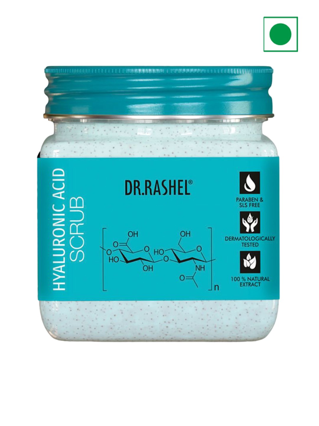 

DR.RASHEL Hyaluronic Face & Body Scrub For Deep Exfoliation - 380ml, Blue