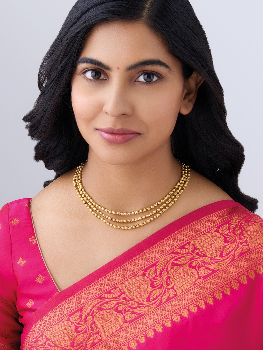 

Kushal's Fashion Jewellery Gold-Plated Temple Necklace