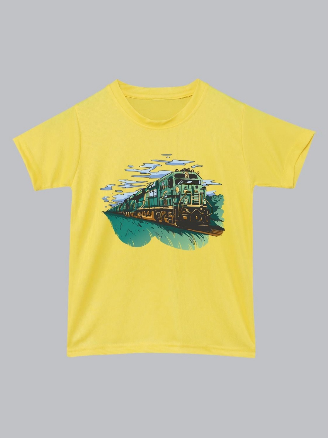 

BAESD Unisex Kids Graphic Printed Round Neck T-Shirt, Yellow