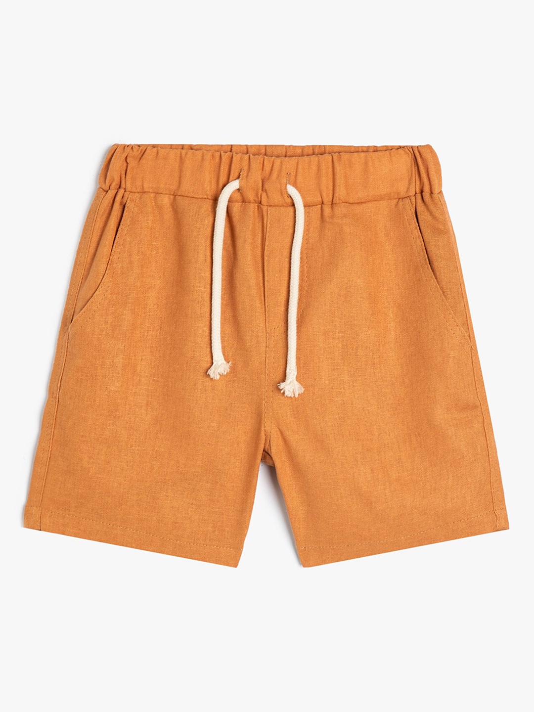 

Koton Solid Boys Linen Shorts, Brown