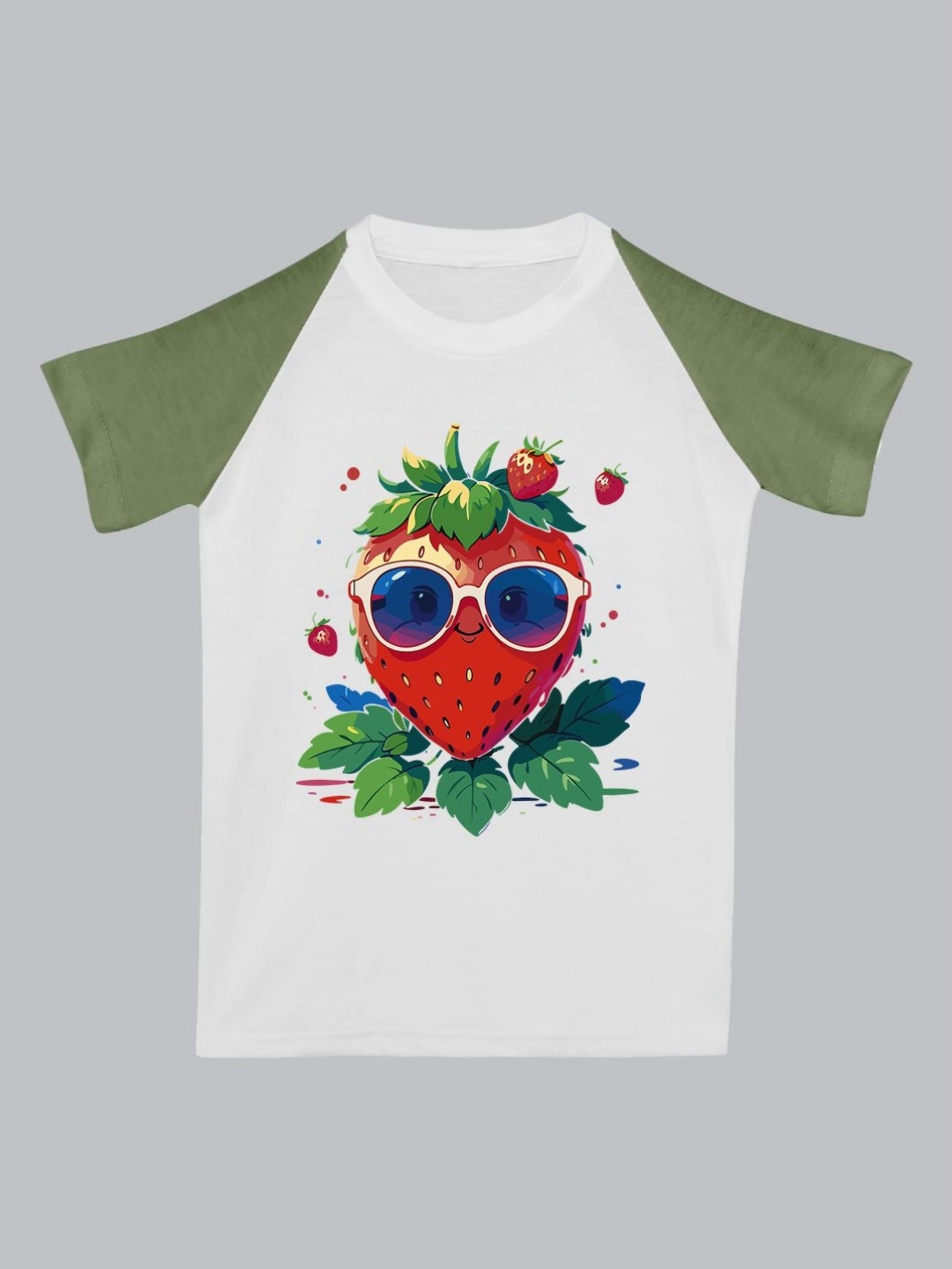 

BAESD Unisex Kids Graphic Printed Round Neck Cotton T-Shirt, White