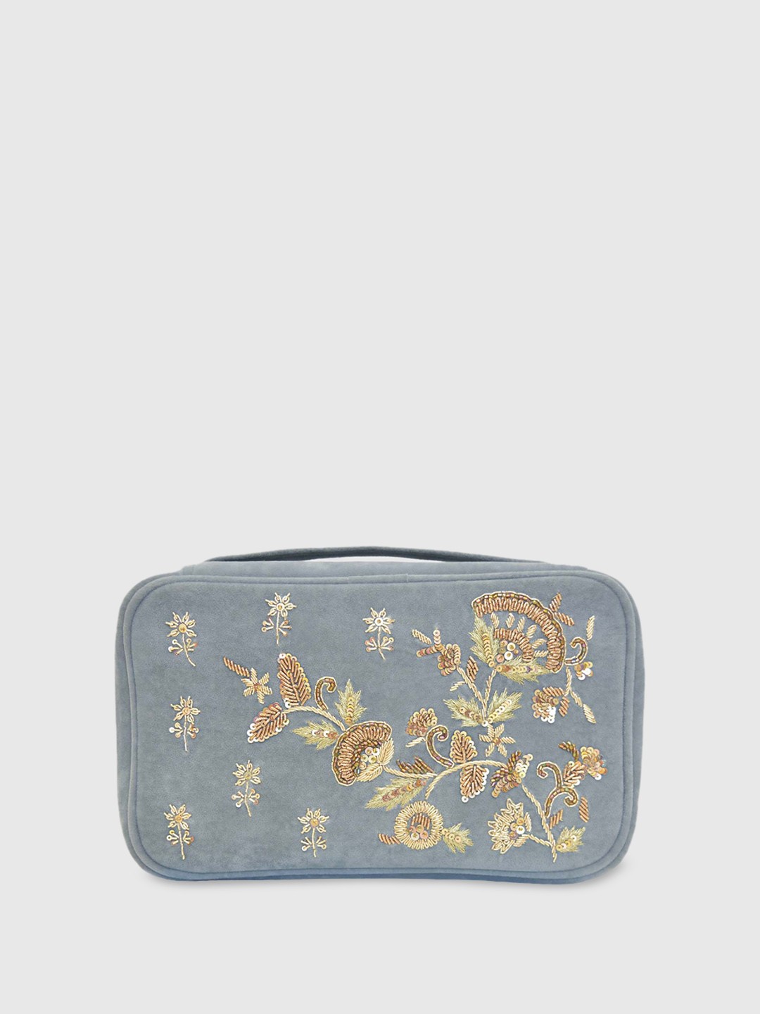 

D'oro Oversized Structured Handheld Bag with Tasselled, Grey