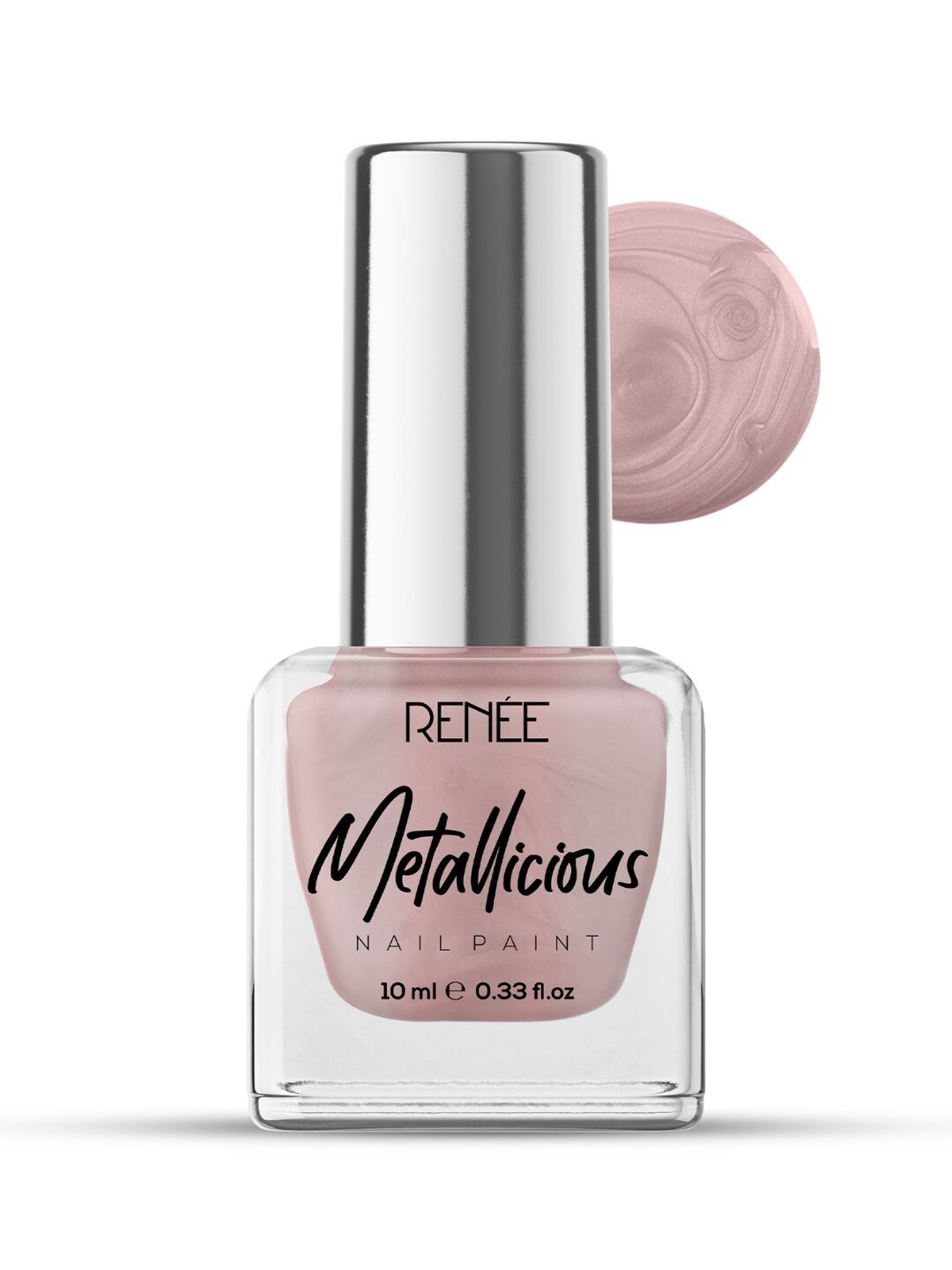 

Renee Metallicious Long Lasting Nail Paint 10 ml - Silky Nude, Rose gold