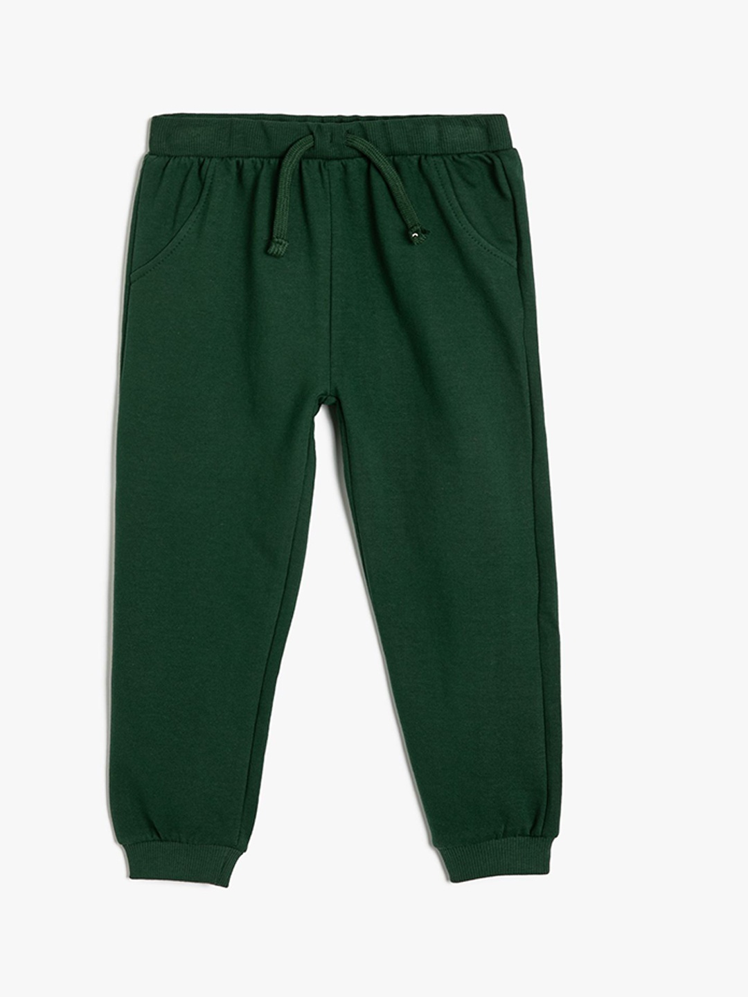 

Koton Men Solid Printed Cotton Joggers, Green