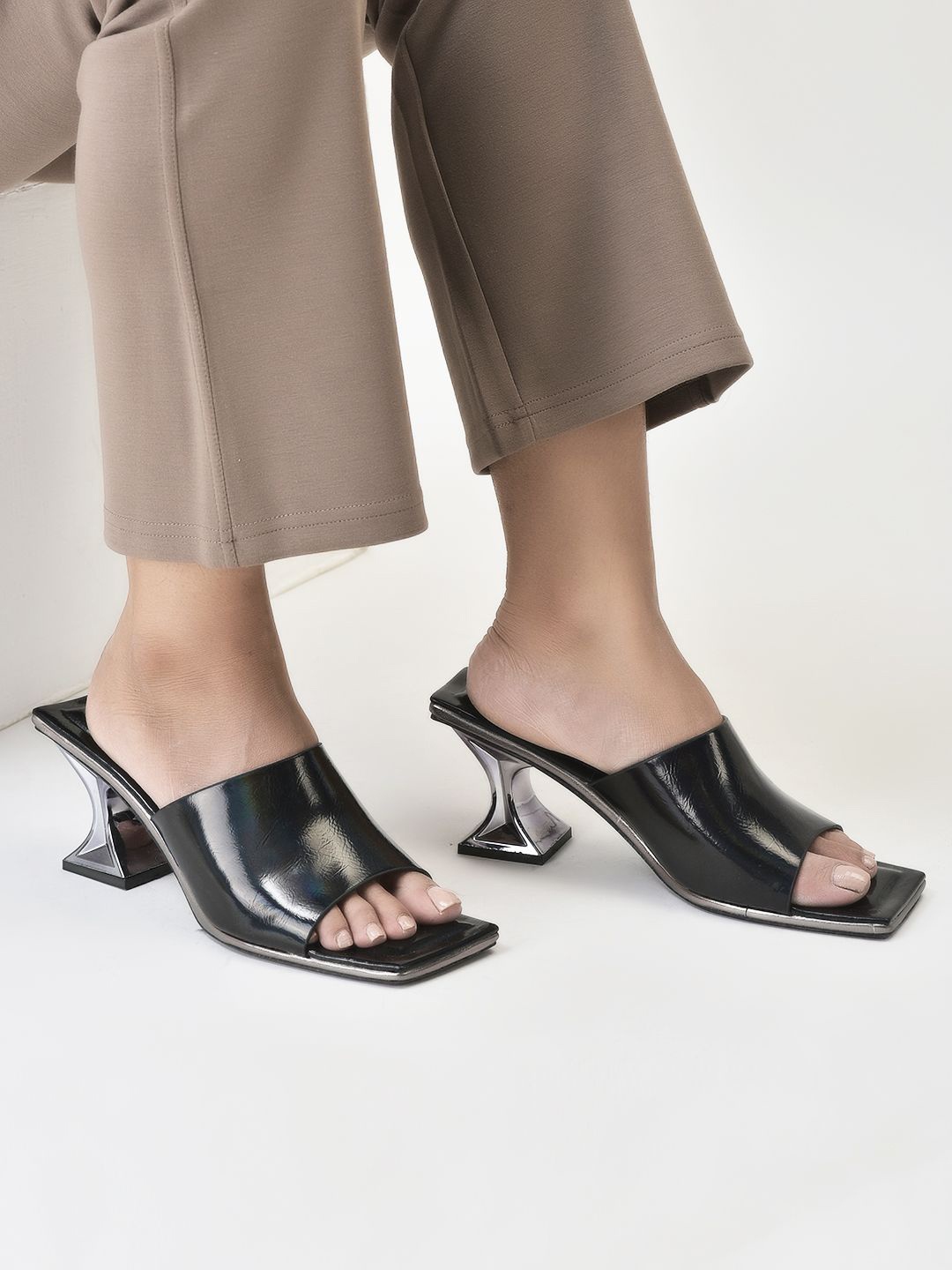 

Maysun Block Heeled Sandals, Black