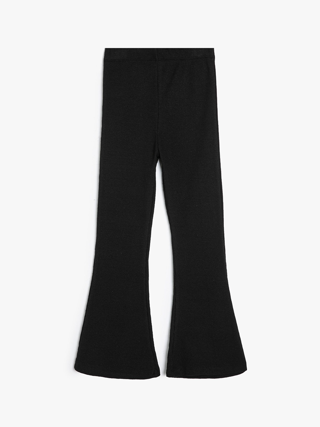 

Koton Girls Mid-Rise Flared Bootcut Trousers, Black