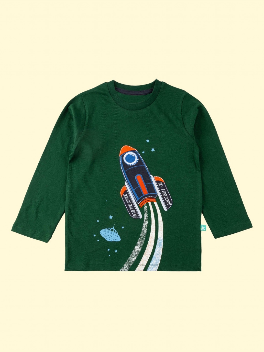 

BAESD Boys Printed Applique T-shirt, Green