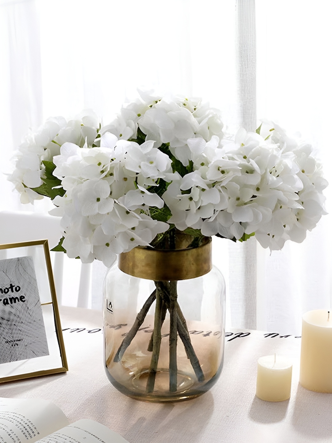 

Art Street White 1 Pieces Hydrangea Artificial Flower