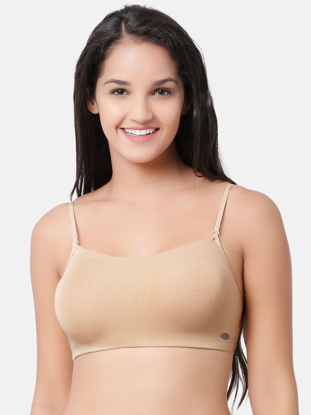 

Enamor Basic Non Padded Wirefree Full Coverage Cotton Cami Bra A022, Nude