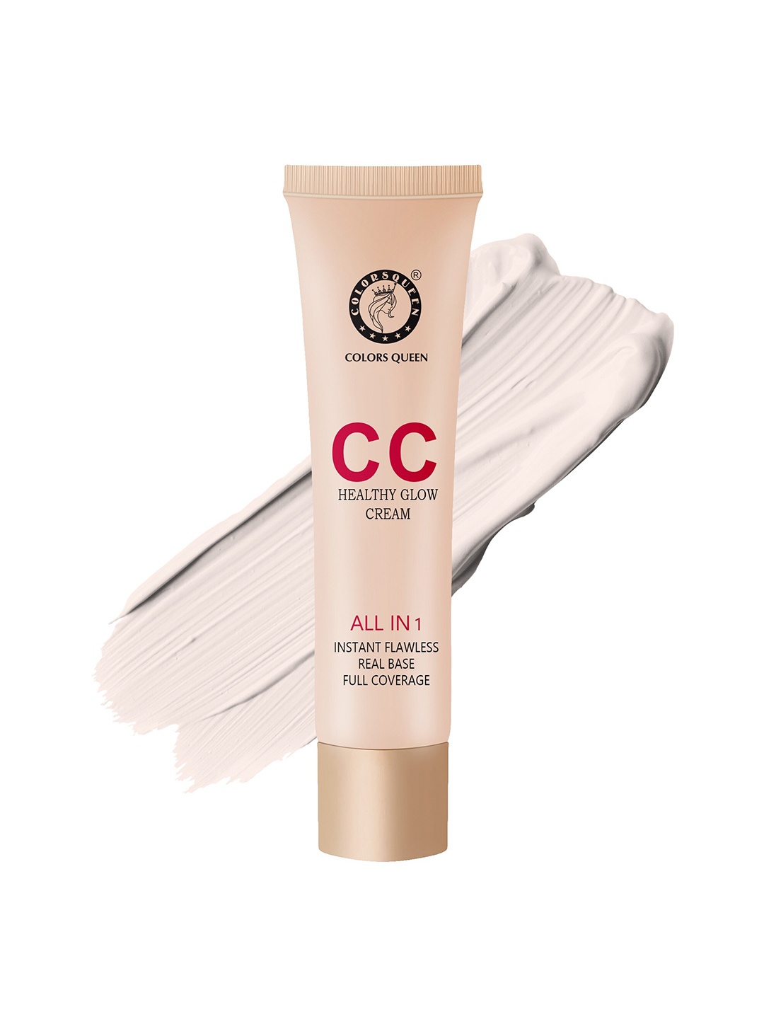 

Colors Queen All-In-1 Real Base Full Coverage CC Healthy Glow Cream 45ml - Shade 01, Beige