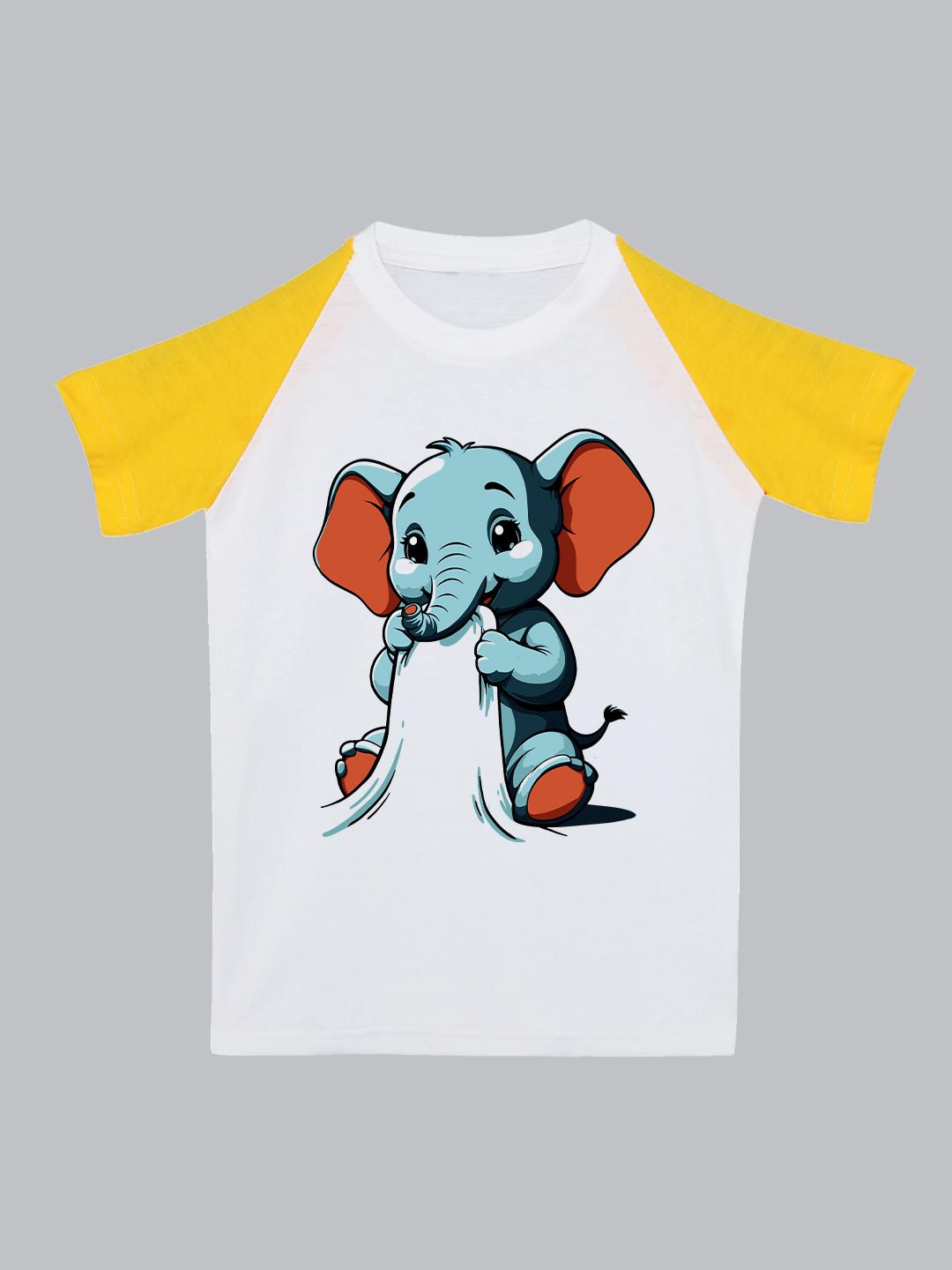 

BAESD Unisex Kids Graphic Printed Round Neck Cotton T-Shirt, White
