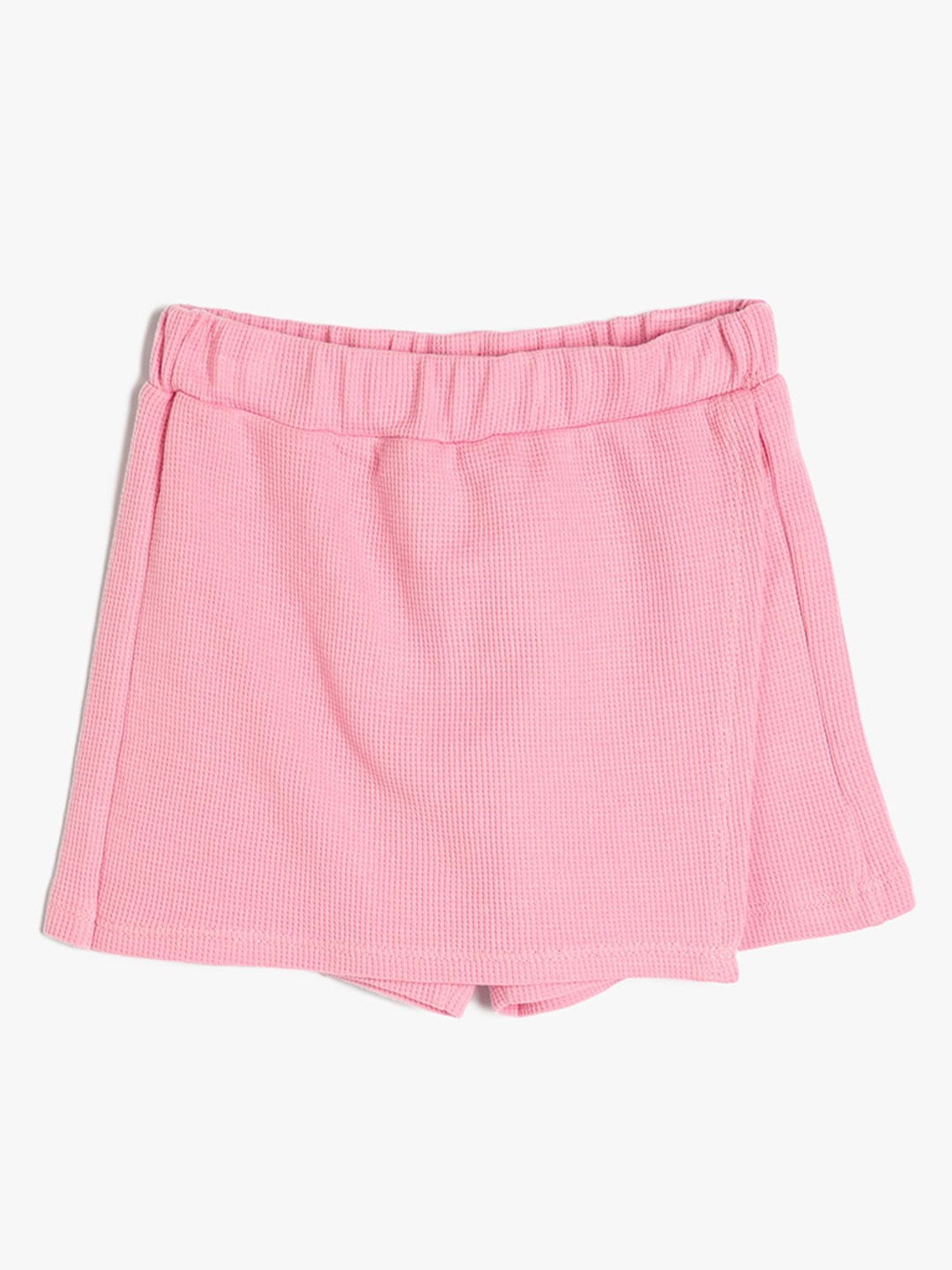 

Koton Girls Self-Design Cotton Mini Skorts, Pink
