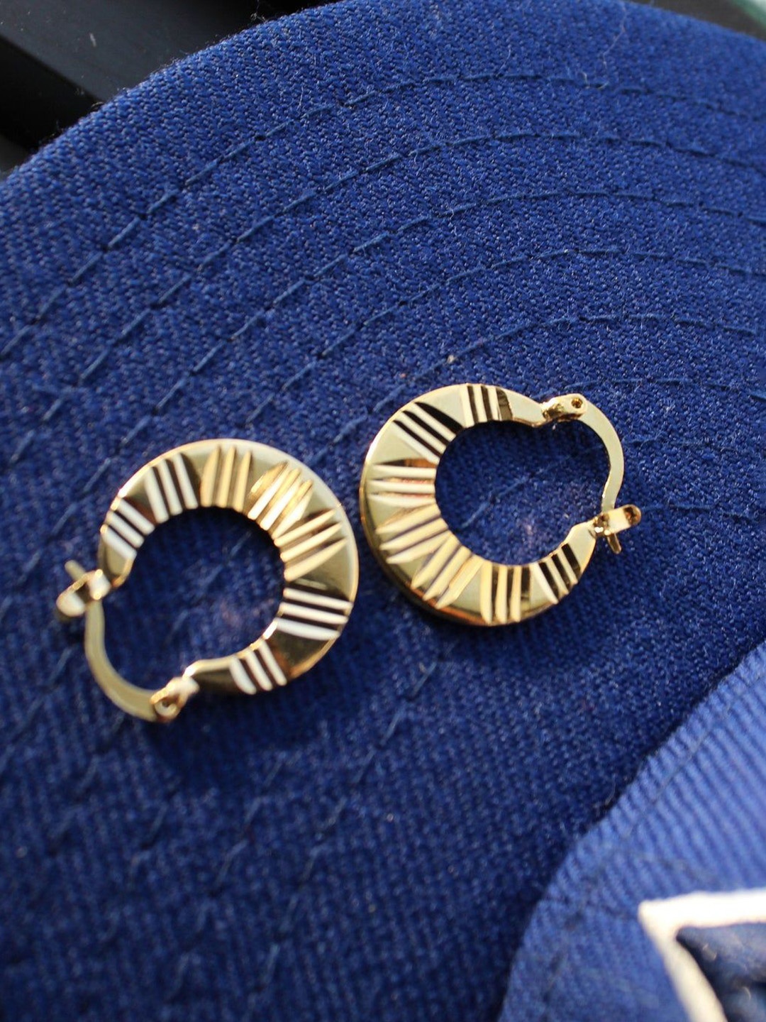 

FIMBUL Circular Drop Earrings, Gold