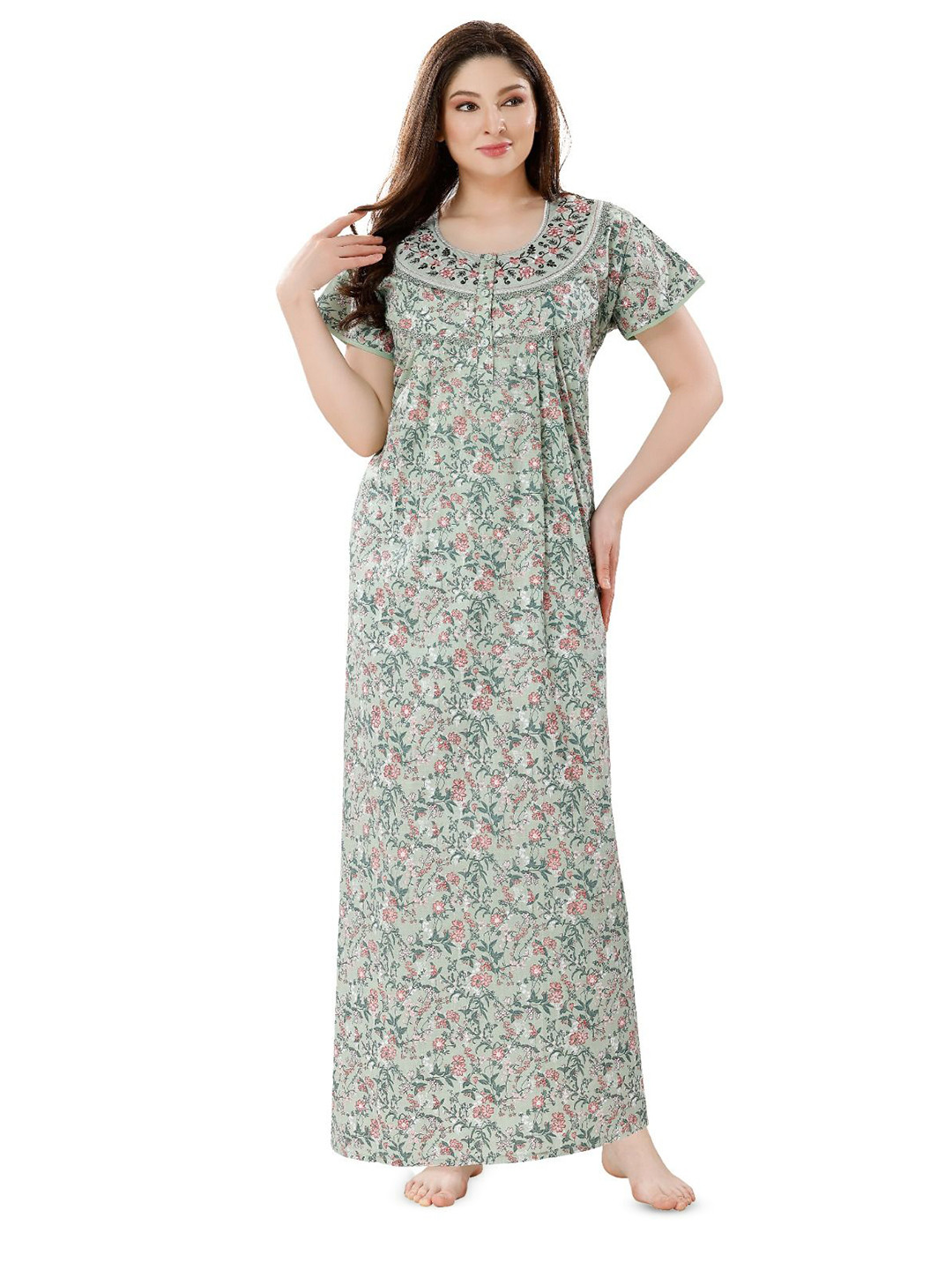 

Soulemo Printed Everyday Maxi Nightdress, Green