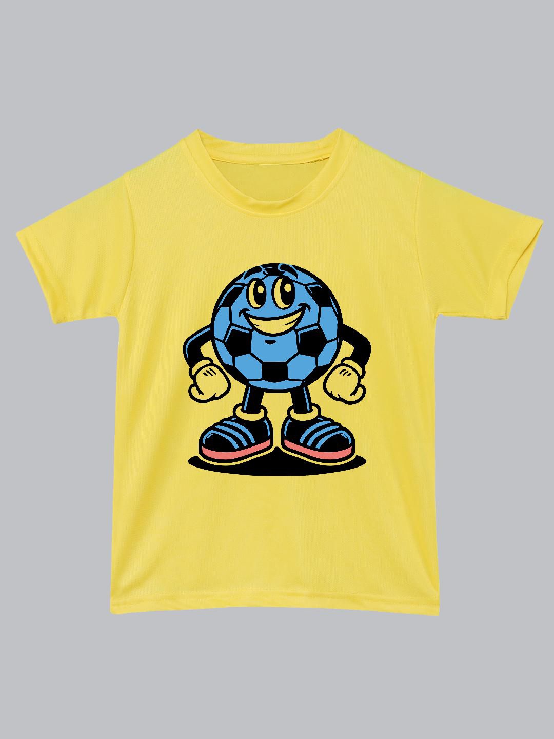 

BAESD Unisex Kids Graphic Printed Round Neck T-Shirt, Yellow