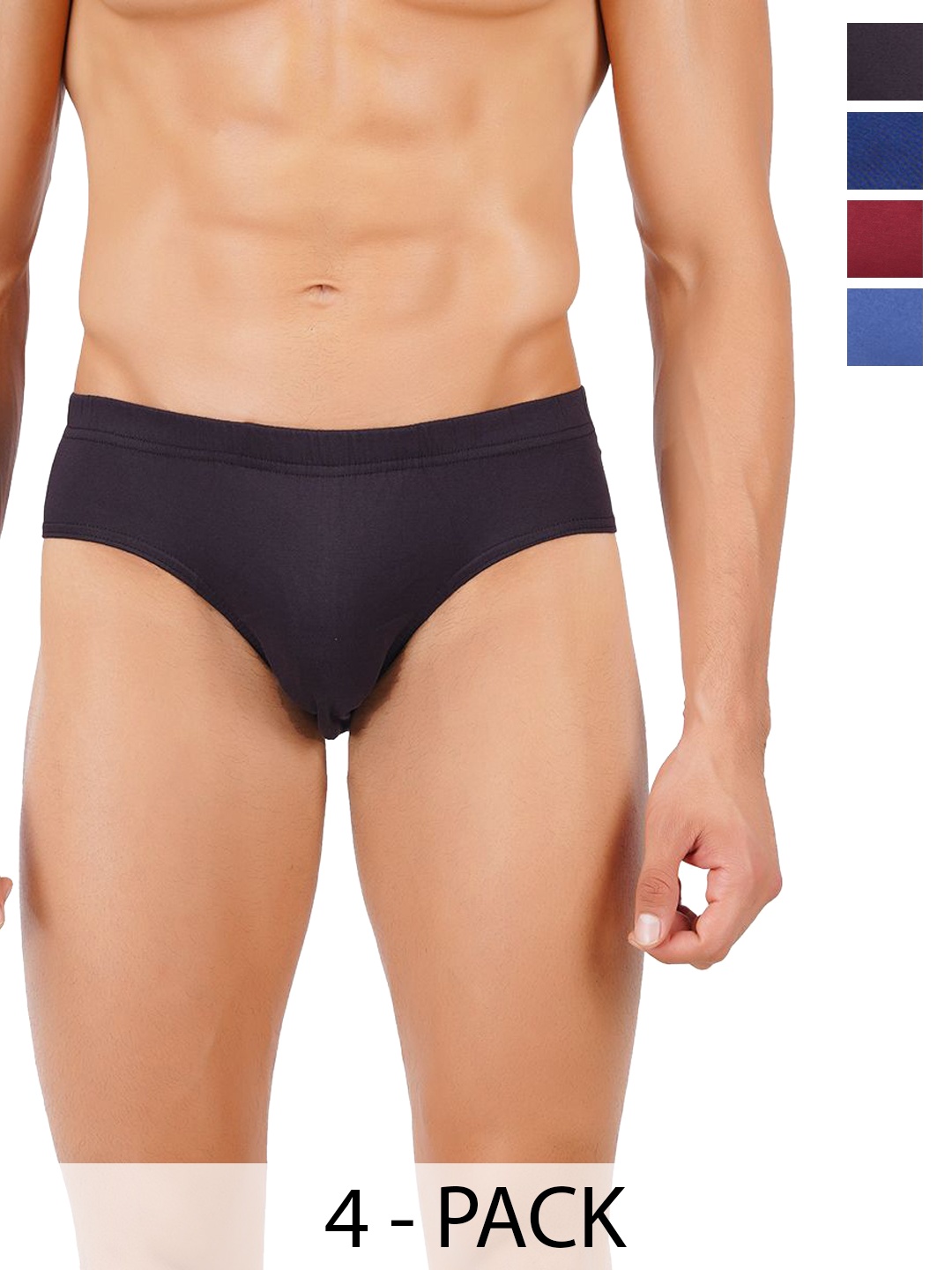 

Ramraj Pack Of 4 Men Cotton Assorted Basic Briefs R1MercIEC4P