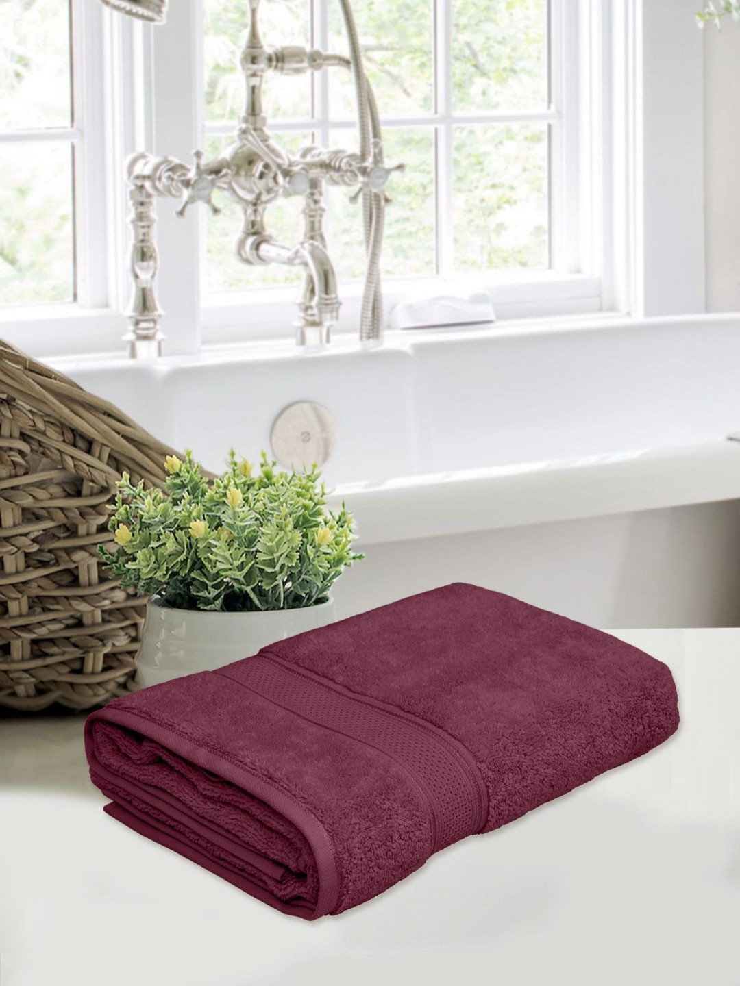 

Home Fresh Purple 1 Cotton 500 GSM Bath Towel