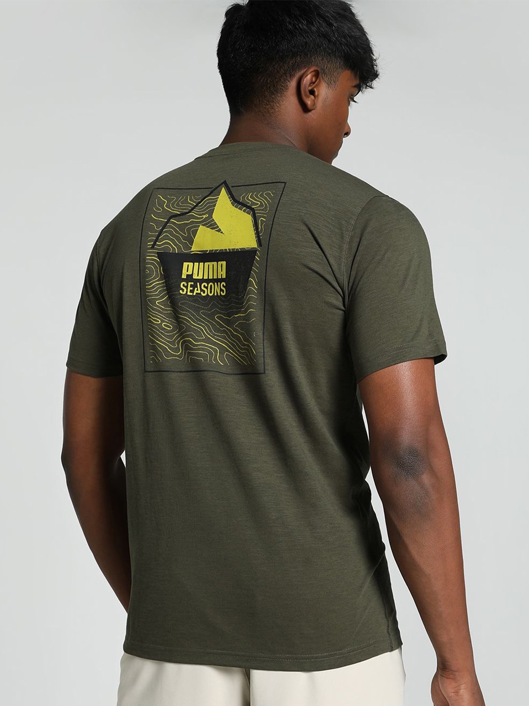 

Puma Mens Seasons Trail Running Tee, Olive