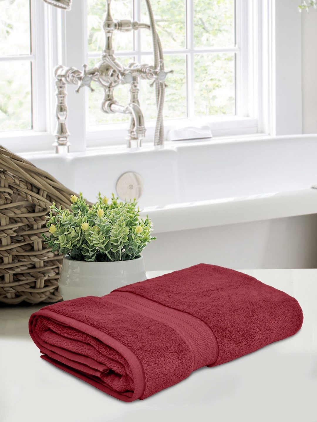 

Home Fresh Maroon 1 Cotton 600 GSM Bath Towel