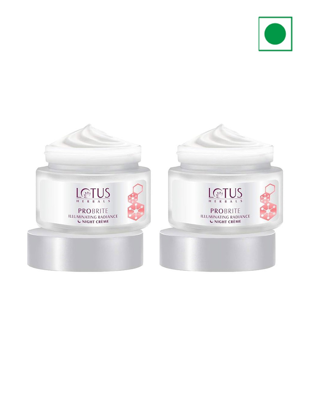 

Lotus Herbals Set Of 2 Probrite Illuminating Radiance Night Cream - 50g Each, White