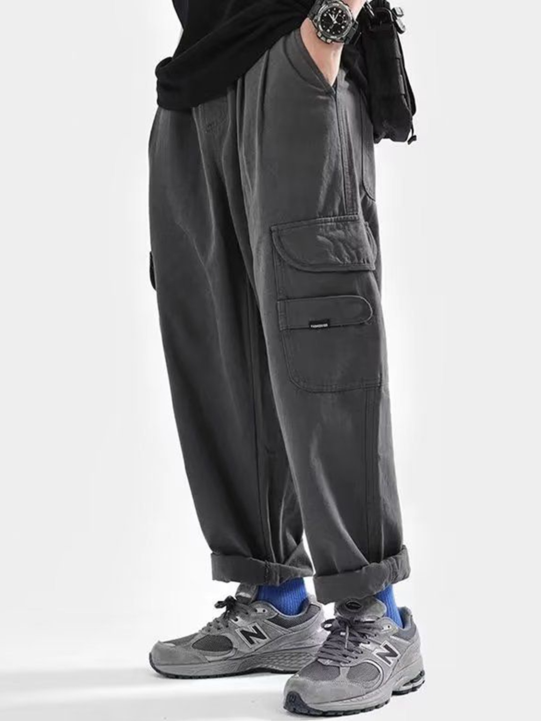 

StyleCast Men Cargos Trousers, Grey