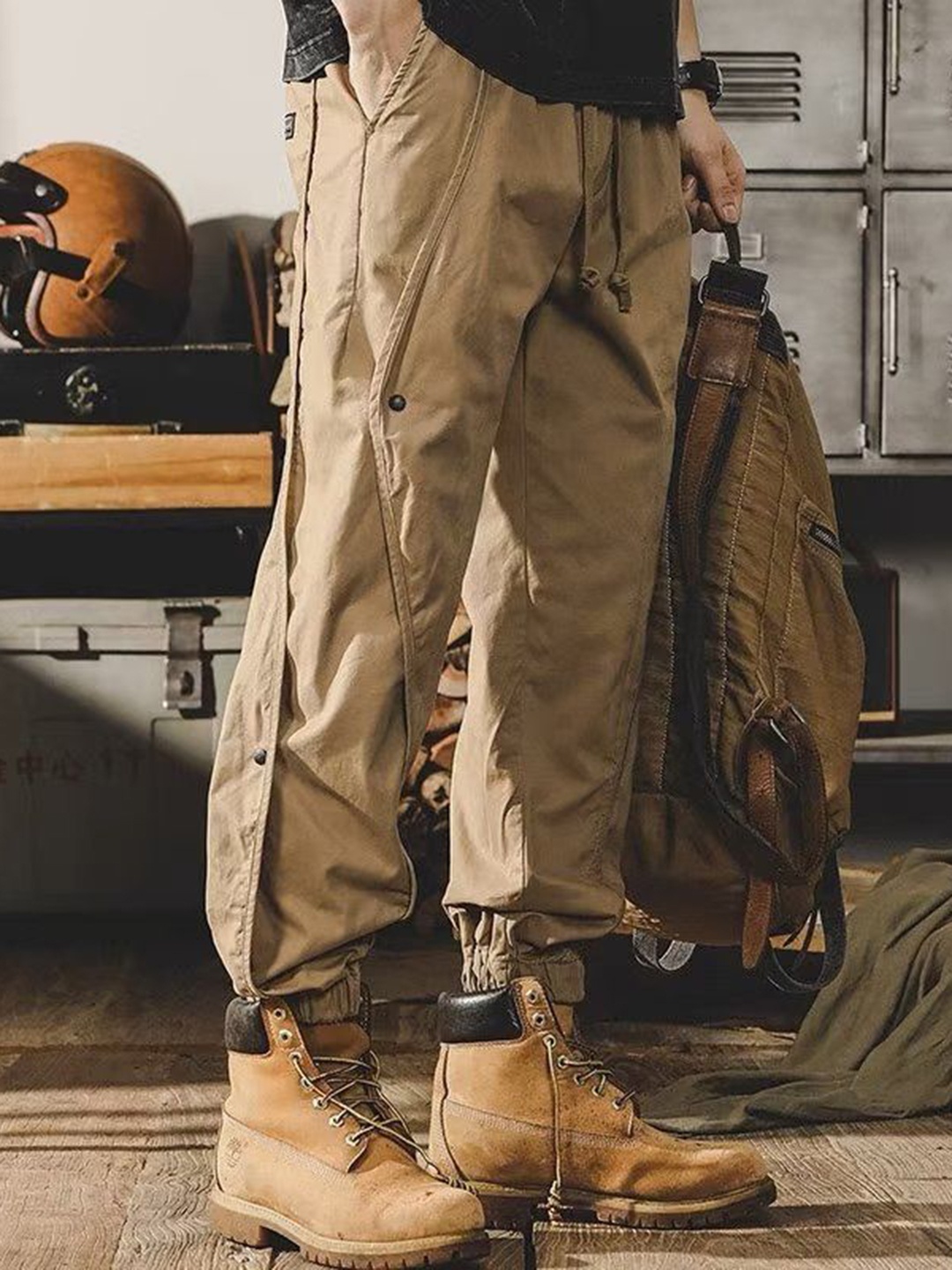 

StyleCast Men Mid-Rise Joggers Trousers, Khaki
