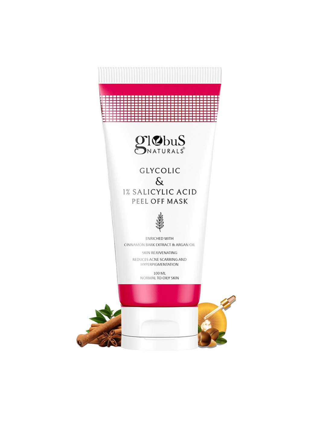 

Globus naturals Glycolic & 1% Salicylic Acid Anti Acne Peel Off Mask- 100g, Na