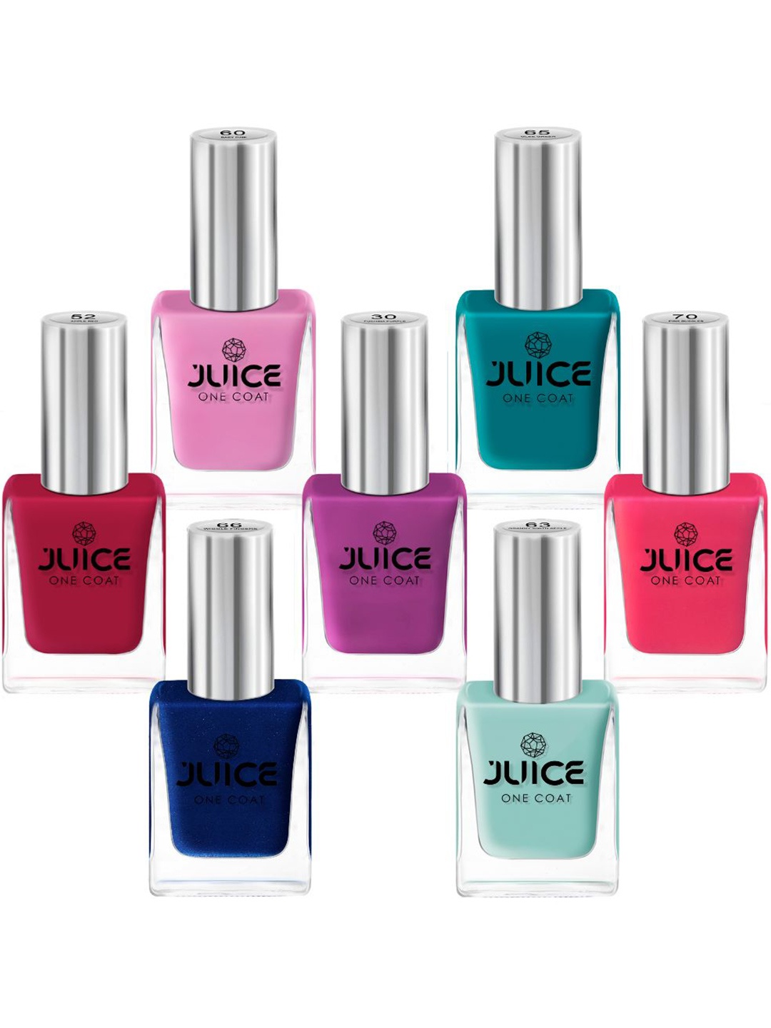 

JUICE Set Of 7 One Coat Long-Lasting Nail Polish - 11ml Each, Multi