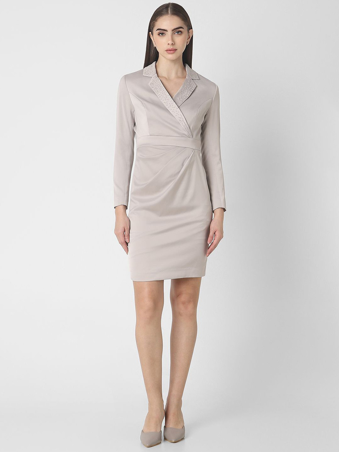 

Van Heusen Woman Casual Blazer Mini Dresses, Grey