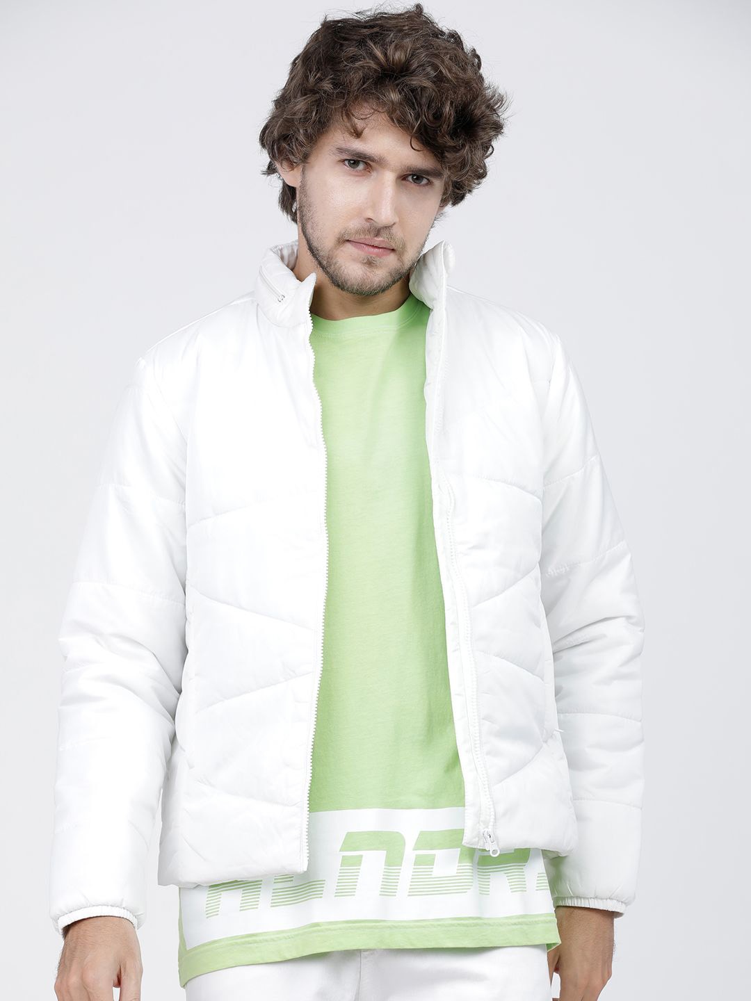 

HIGHLANDER Men Camouflage Padded Jacket, White