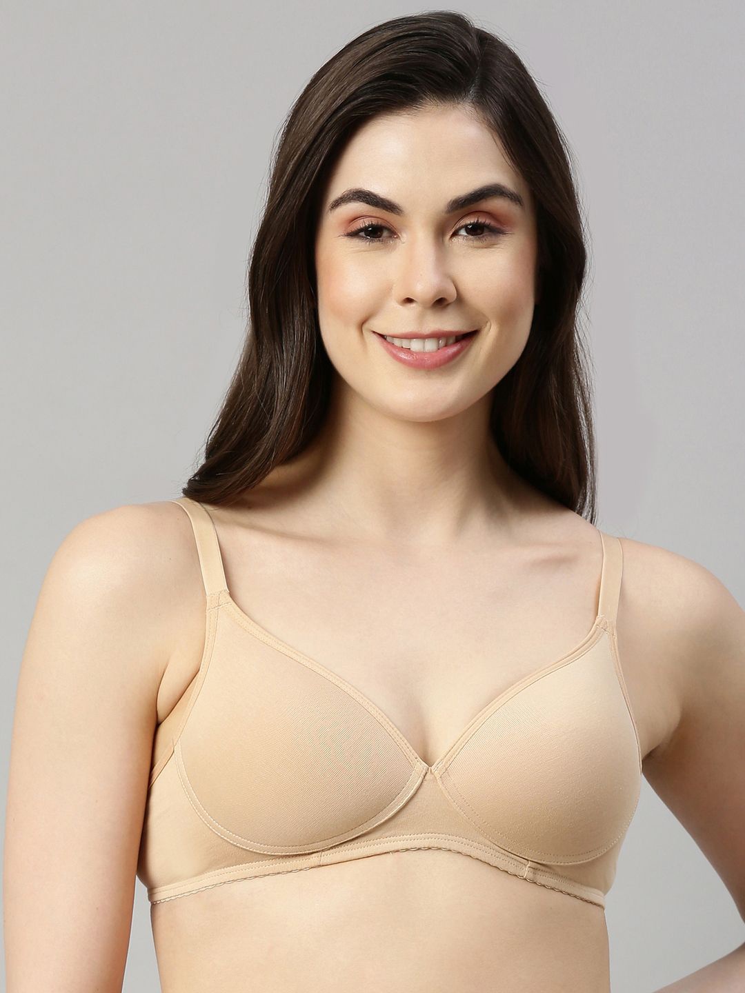 

Enamor Perfect Coverage Supima Cotton T-Shirt Bra A039, Nude